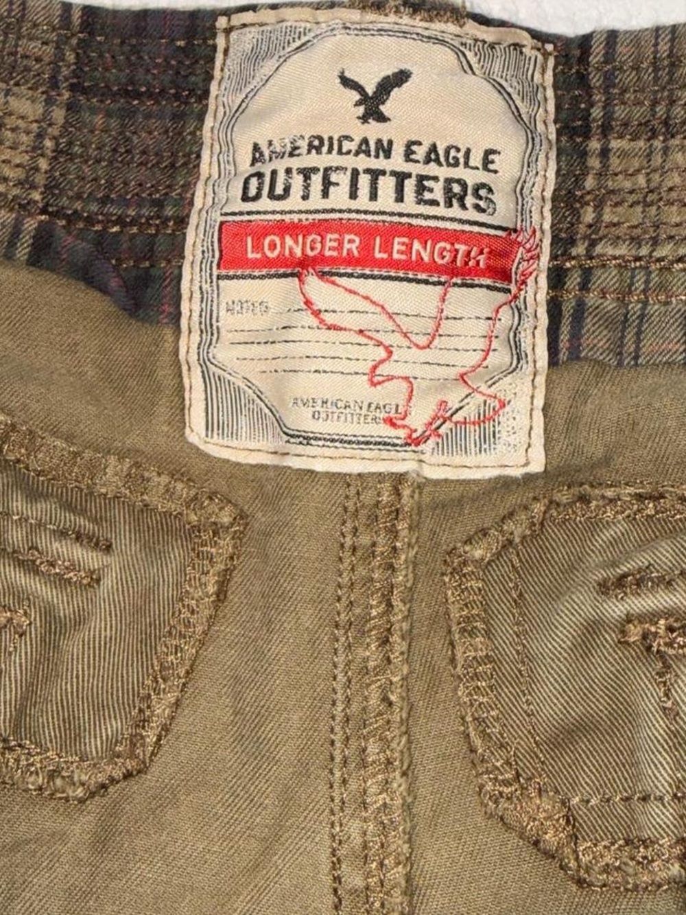 American Eagle Outfitters Y2K Men’s Olive Green Cargo Shorts - 28 - Picture 2 of 6